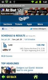 game pic for LA Dodgers Schedule Free